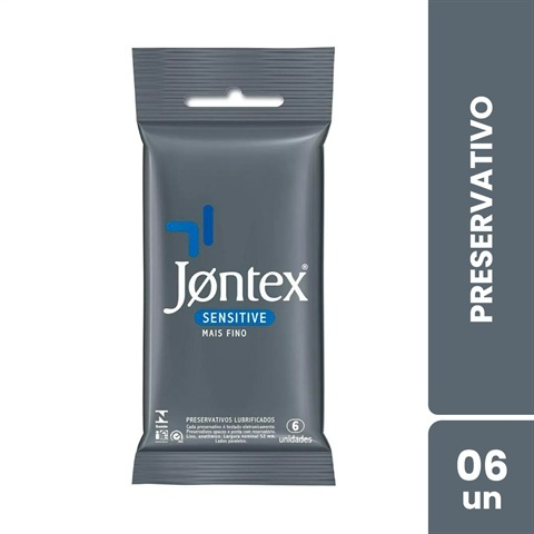 Preservativo Masculino Jontex XL Sensitive Mais Fino Com 6 Unidades