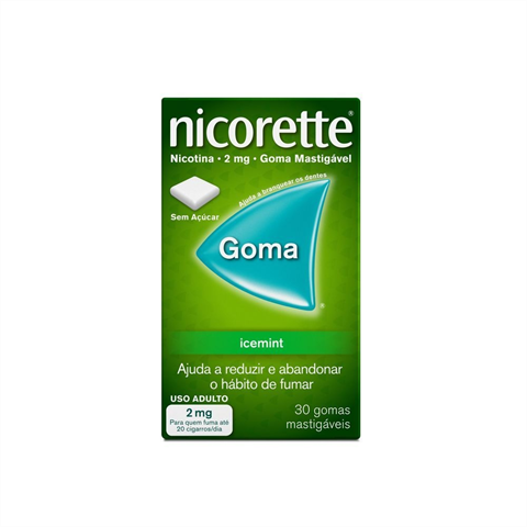 Nicorette 2mg Gomas Mastigável Com 30 Unidades