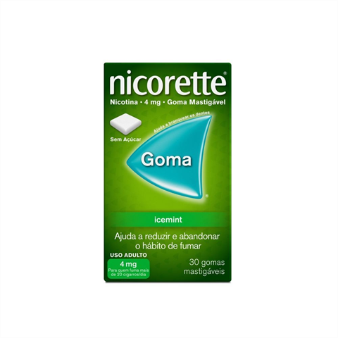 Nicorette 4mg Gomas Mastigável Com 30 Unidades