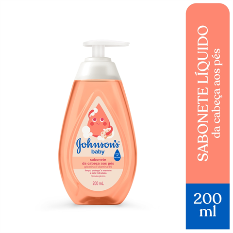 Sabonete Líquido Johnson's Baby Da Cabeça Aos Pés Glicerina 200ml