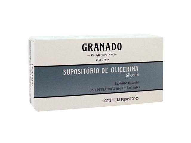 Supositório De Glicerina Granado Lactente 12 Unidades