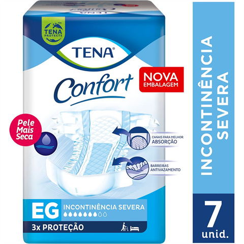 Fralda Geriátrica Tena Confort EG com 7 Unidades