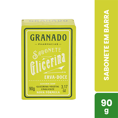 Sabonete Em Barra Granado Glicerina Erva-Doce Com 90g