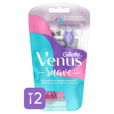 Aparelho De Depilar Gillette Venus Simply3 Com 2 Unidades