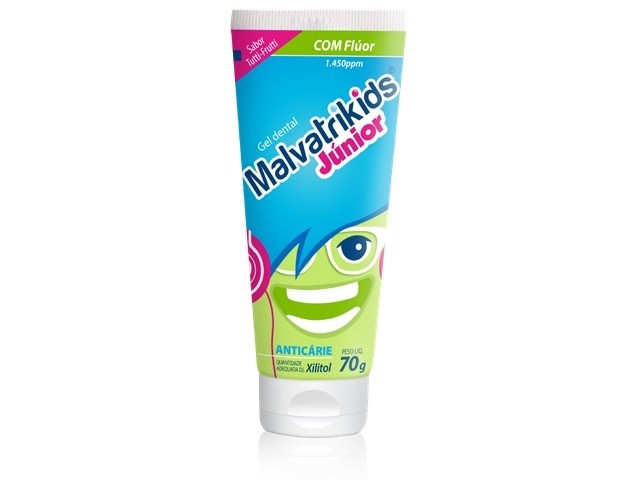 Gel Dental Infantil Malvatrikids Júnior Anticárie Com 70g