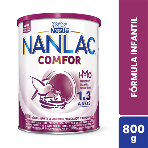 Fórmula Infantil Nanlac Comfor 1 A 3 Anos Com 800g