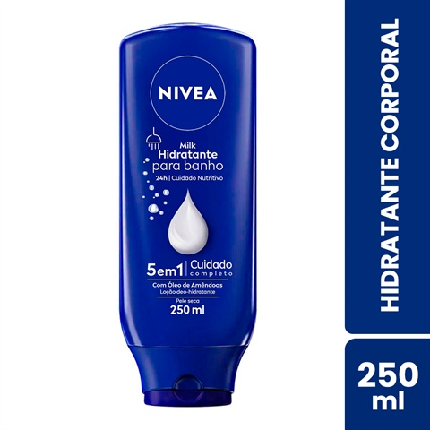 Hidratante Corporal Nivea Milk Para Banho Com 250ml