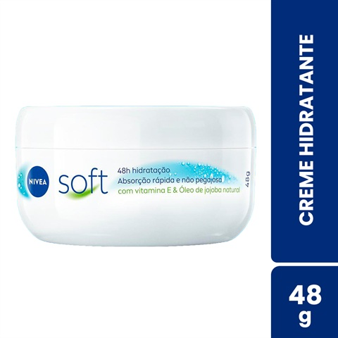 Creme Facial Nivea Soft Hidratante Suave Com 49g
