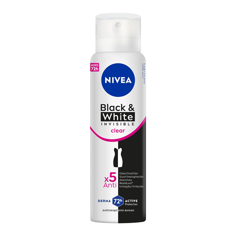 Desodorante Aerossol Nivea Invisible Black & White Feminino Com 150ml
