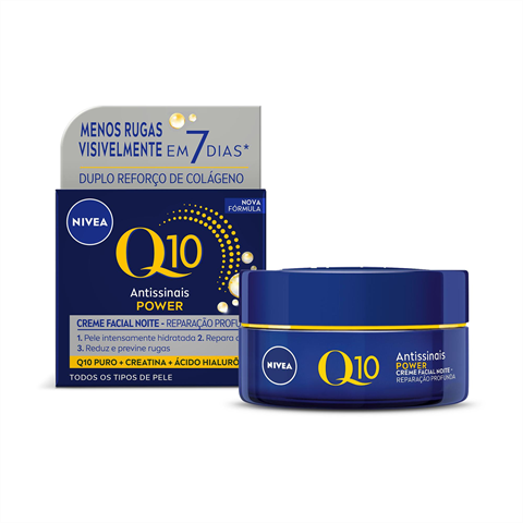 Hidratante Facial Nivea Visage Q10 Antissinais Noite Com 50g