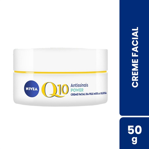 Creme Facial Nivea Q10 Power Antissinais Pele Mista A Oleosa Dia FPS30 Com 51g