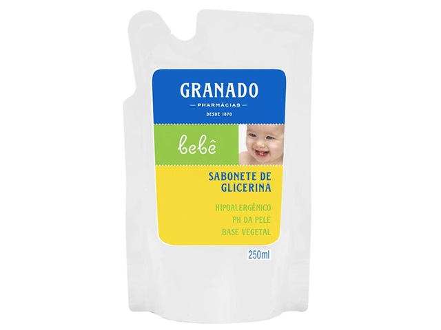 Sabonete Líquido Granado Bebê Glicerina Tradicional Refil 250ml