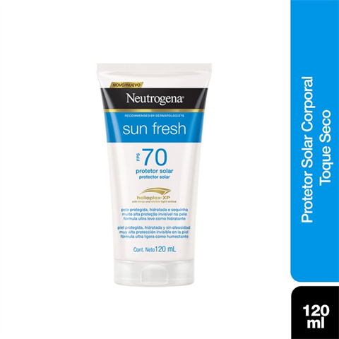 Protetor Solar Corporal Neutrogena Sun Fresh FPS70 Com 120ml