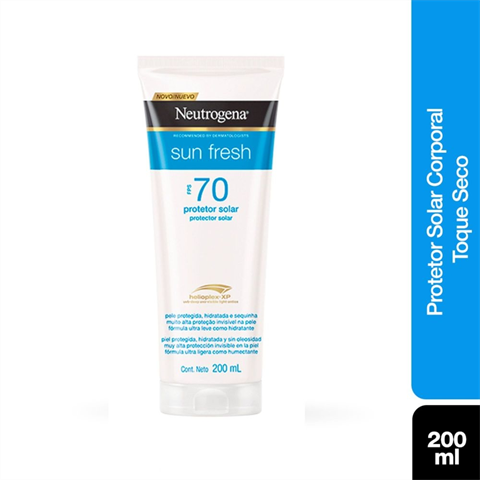 Protetor Solar Corporal Neutrogena Sun Fresh FPS70 Com 200ml