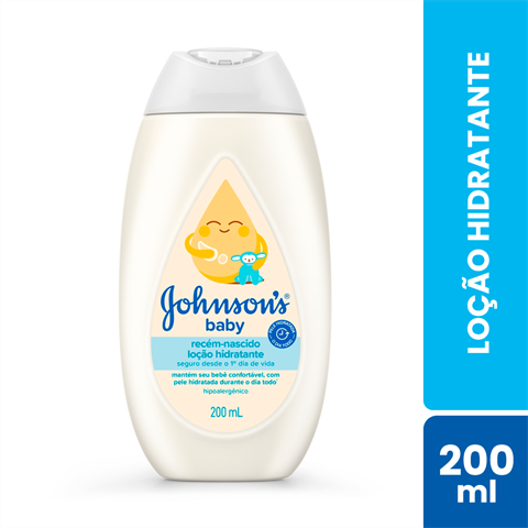 Loção Hidratante Infantil Johnson's Baby Recém-Nascido Com 200ml