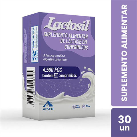 Suplemento Alimentar Lactosil 4.500 FCC Com 30 Comprimidos