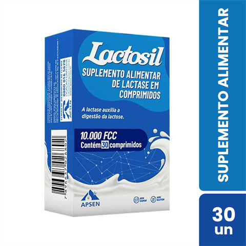 Suplemento Alimentar Lactosil 10.000 FCC Com 30 Comprimidos