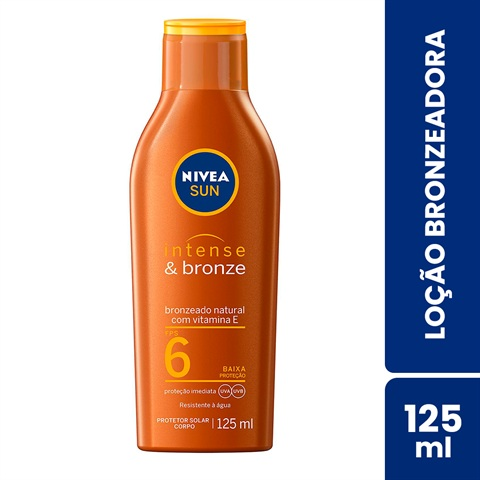 Loção Bronzeadora Nivea Sun Intense & Bronze FPS6 Com 125ml