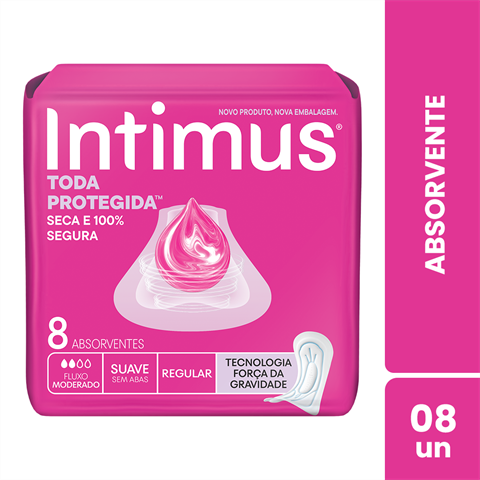 Absorvente Intimus® Tripla Proteção Suave S/Abas- 8 un