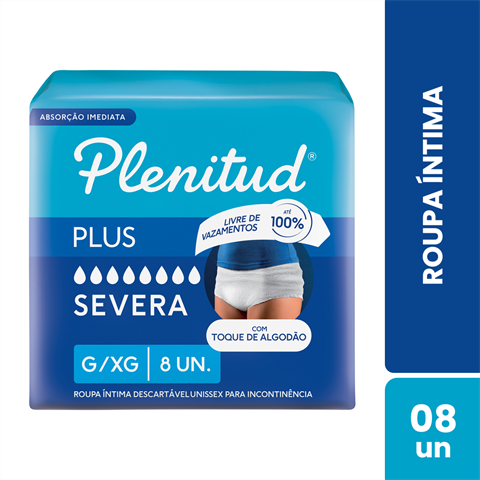 Roupa Íntima Plenitud Plus para Incontinência G/XG-8 un