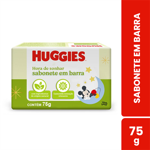 Sabonete em Barra Huggies Hora de Sonhar para bebê - 75g
