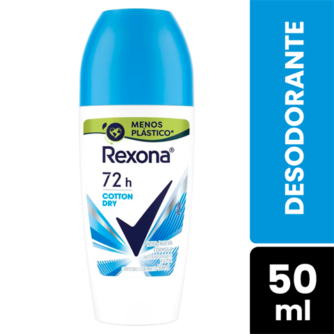Desodorante Antitranspirante Rexona Roll-on Cotton Com 50ml