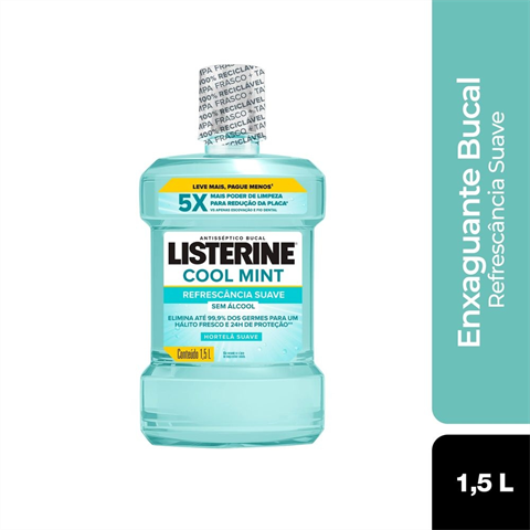 Enxaguante Bucal Listerine Cool Mint Sem Álcool 1,5l