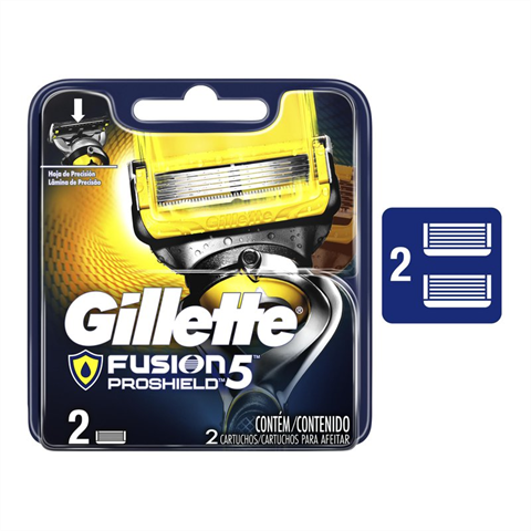 Carga Para Aparelho De Barbear Gillette Fusion Proshield 2 Unidades