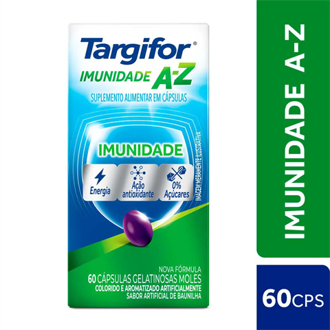 Suplemento Alimentar Targifor Imunidade A-Z Com 60 Cápsulas
