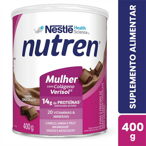 Suplemento Alimentar Nutren Mulher Sabor Dark Chocolate Com 400g