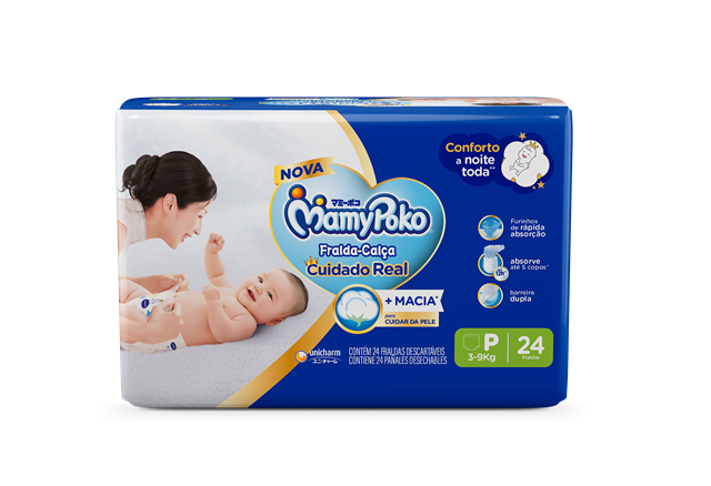 Fralda Infantil Mamypoko Calça Regular P com 24 unidades