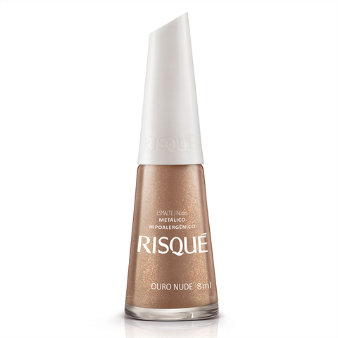 Esmalte Risqué Metalico Nude Ouro Reg 8ml