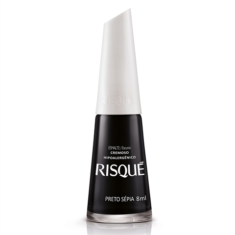 Esmalte Risqué Cremoso Preto Sépia 8ml