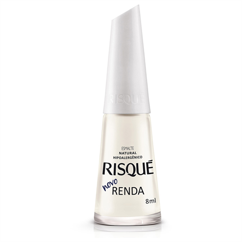Esmalte Risqué Branco Natural Renda 8ml