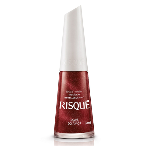 Esmalte Risqué Vermelho Metálico Maçã Do Amor 8ml