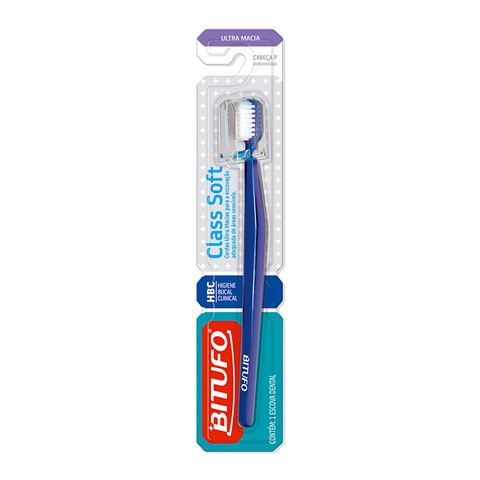 Escova Dental Bitufo Class Soft Extra Macia com Protetor de Cerdas