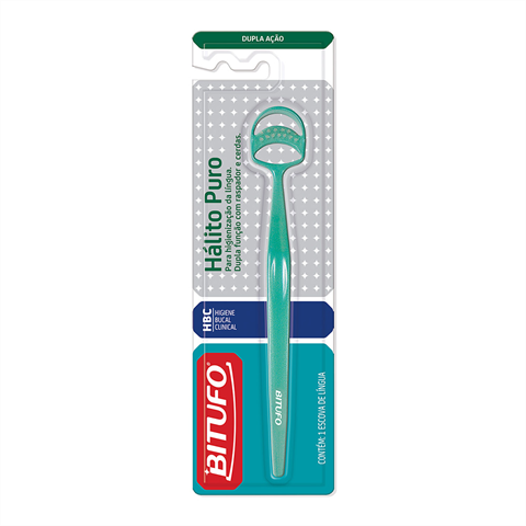 Escova Dental Bitufo Língua Hálito Puro