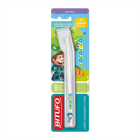 Escova Dental Bitufo Cocoricó 1° Dentinho Ultramacia Com 1 Unidade