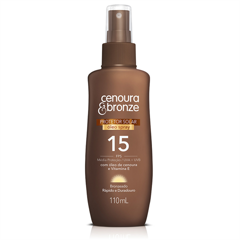 Protetor Solar Cenoura E Bronze Óleo Protetor Spray Fps15 110ml