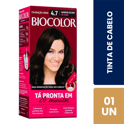 Coloração Biocolor 4.7 Marrom Escuro Moda