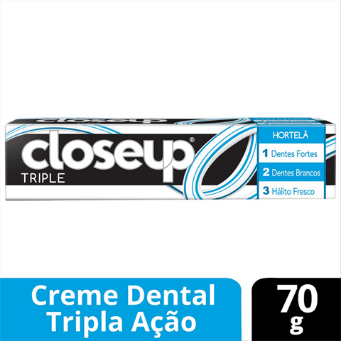 Creme Dental Closeup Triple Hortelã Com 70g