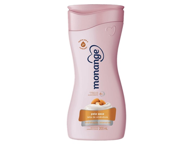 Hidratante Monange Hidratação Intensiva Leite De Amêndoas Pele Seca Com 200ml