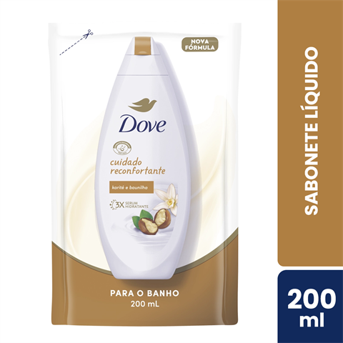 Sabonete Líquido Dove Cuidado Reconfortante Karité E Baunilha Refil Com 200ml