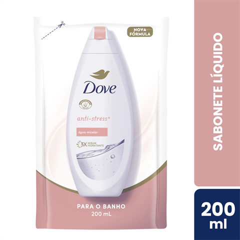Sabonete Líquido Dove Anti-Stress Água Micelar Refil Com 200ml