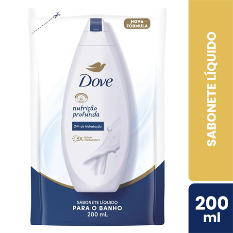 Sabonete Líquido Dove Nutrição Profunda Refil Com 200ml