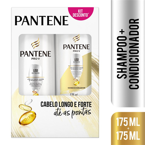 Kit Shampoo + Condicionador Pantene Liso Extremo 175ml