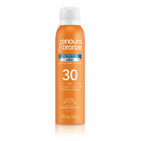 Protetor Solar Cenoura E Bronze Aerossol Fps 30 200ml
