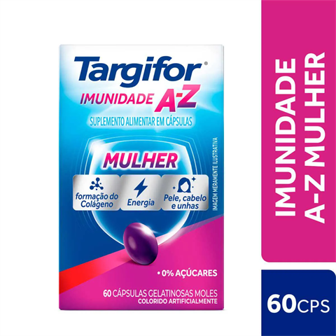 Suplemento Alimentar Targifor Mulher Imunidade A-Z Com 60 Cápsulas