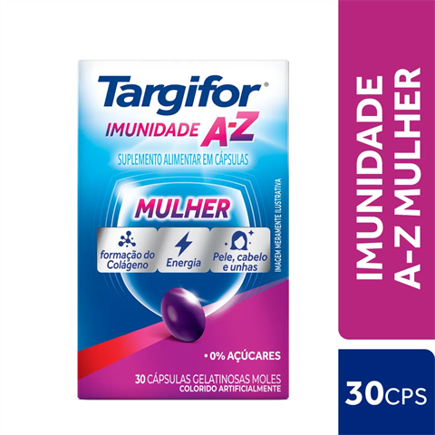 Suplemento Alimentar Targifor Mulher Imunidade A-Z Com 30 Cápsulas