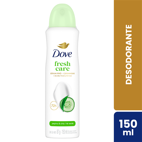 Desodorante Antitranspirante Dove Aerossol Fresh Care Pepino & Chá Verde Com 150ml